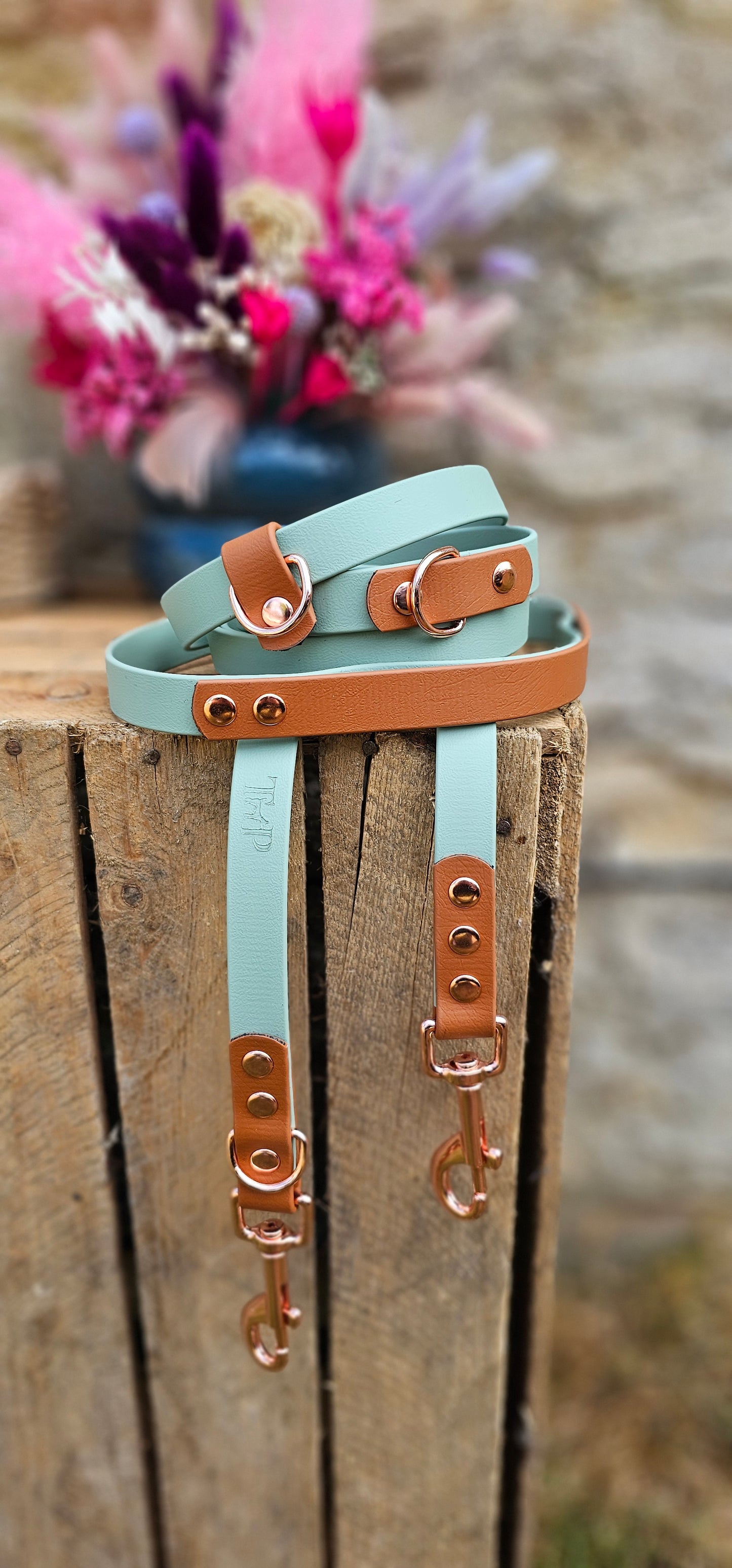 Sage & Tan - Waterproof BioThane© handsfree Dog Training Lead