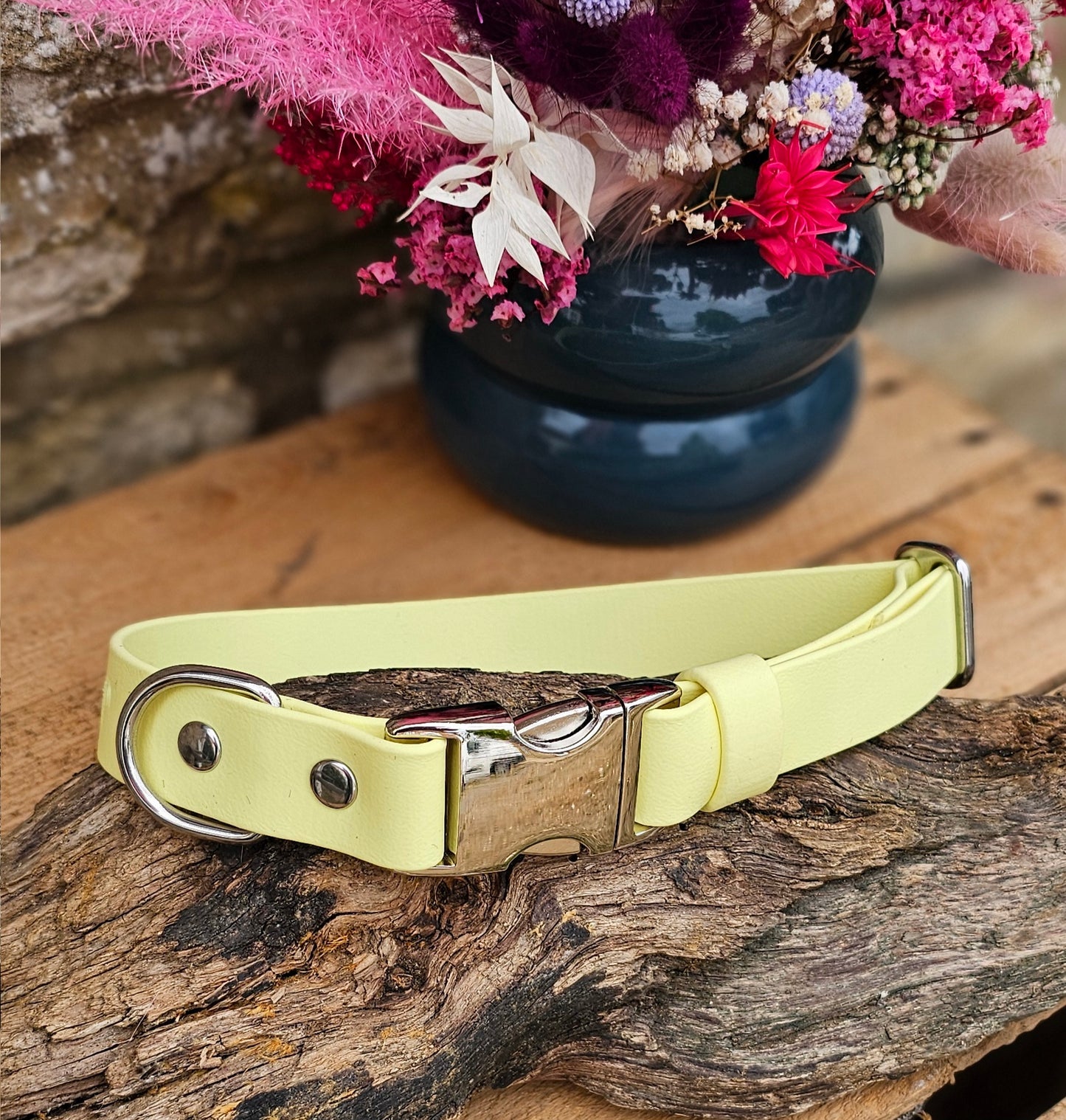 Lemon - Everlast Waterproof BioThane© Quick-Release Buckle Dog Collar