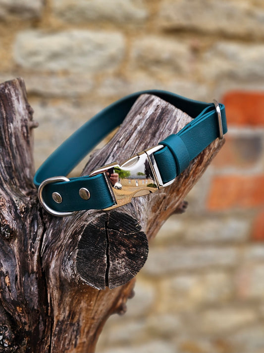 Dark Green - Everlast Waterproof BioThane© Quick-Release Buckle Dog Collar