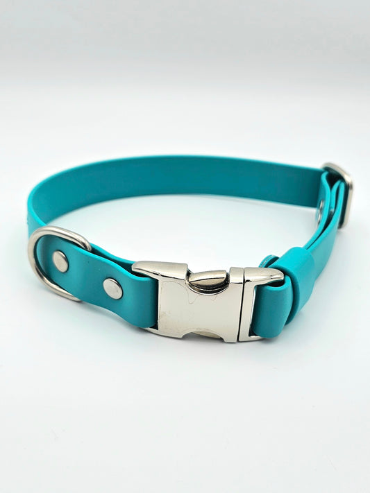 Teal - Everlast Waterproof BioThane© Quick-Release Buckle Dog Collar