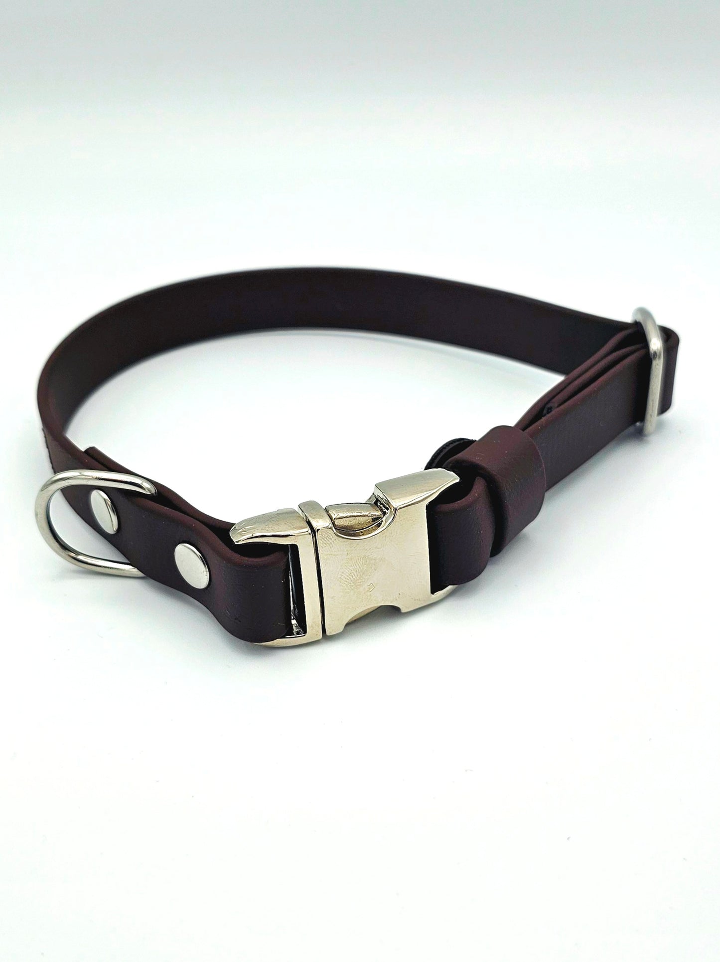 Dark Brown - Everlast Waterproof BioThane© Quick-Release Buckle Dog Collar