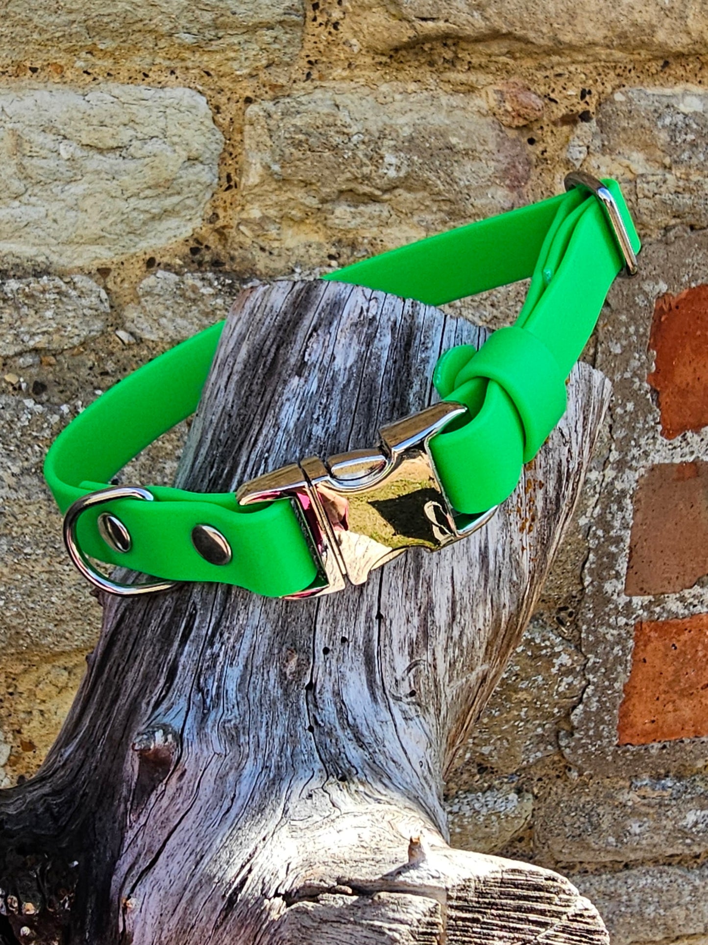 Neon Green - Everlast Waterproof BioThane© Quick-Release Buckle Dog Collar