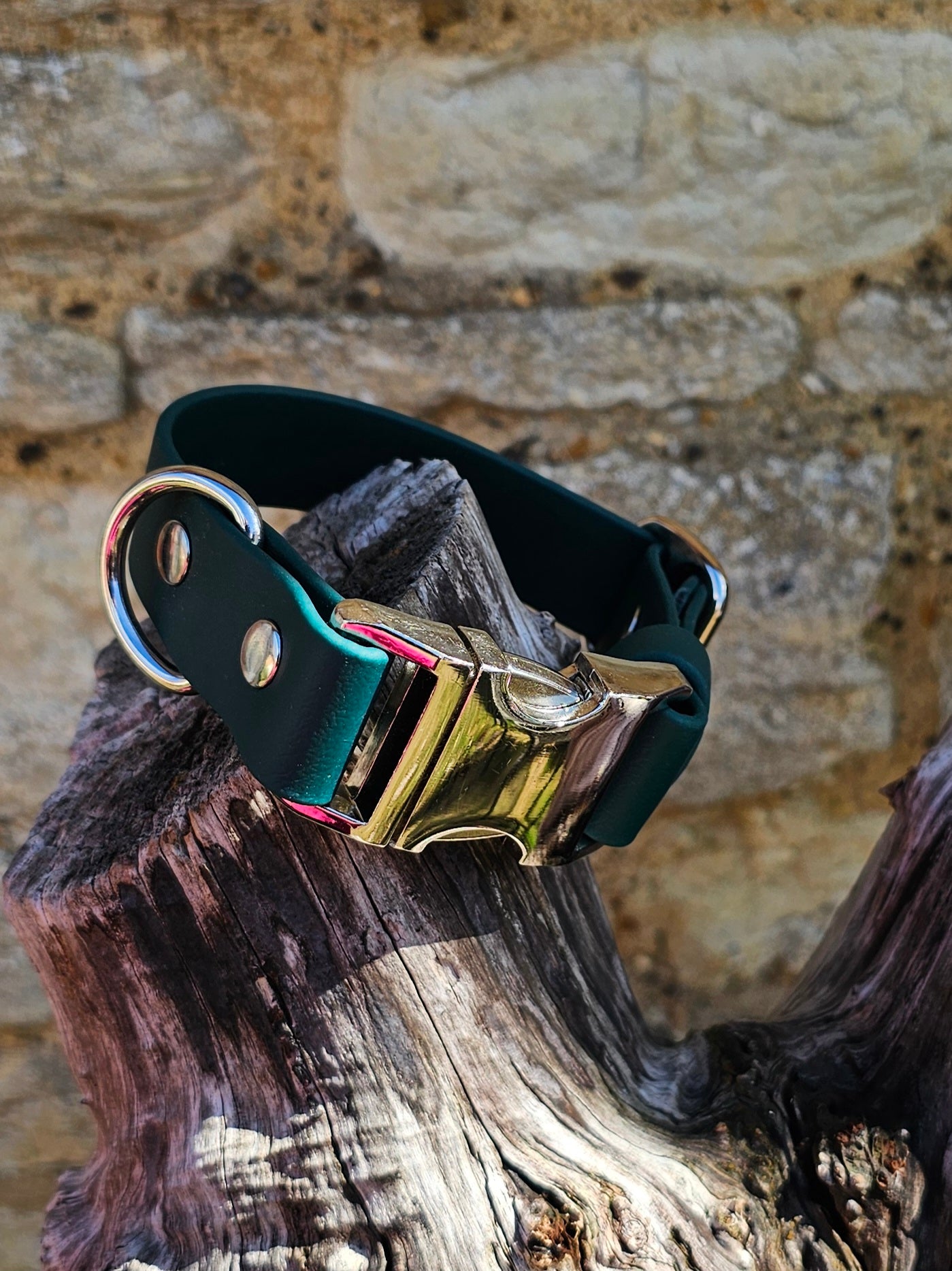 Dark Green - Everlast Waterproof BioThane© Quick-Release Buckle Dog Collar