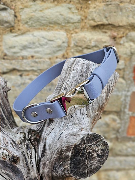 Grey - Everlast Waterproof BioThane© Quick-Release Buckle Dog Collar
