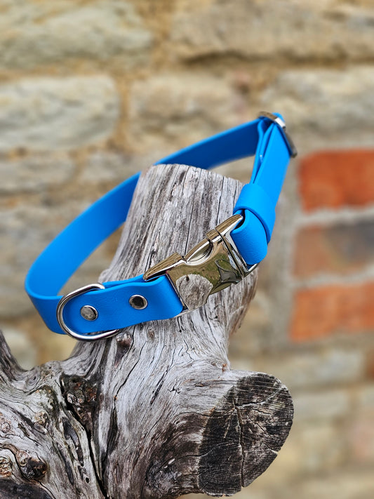 Ocean Blue - Everlast Waterproof BioThane© Quick-Release Buckle Dog Collar