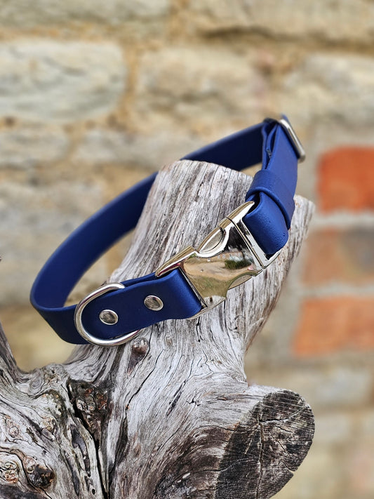 Navy - Everlast Waterproof BioThane© Quick-Release Buckle Dog Collar