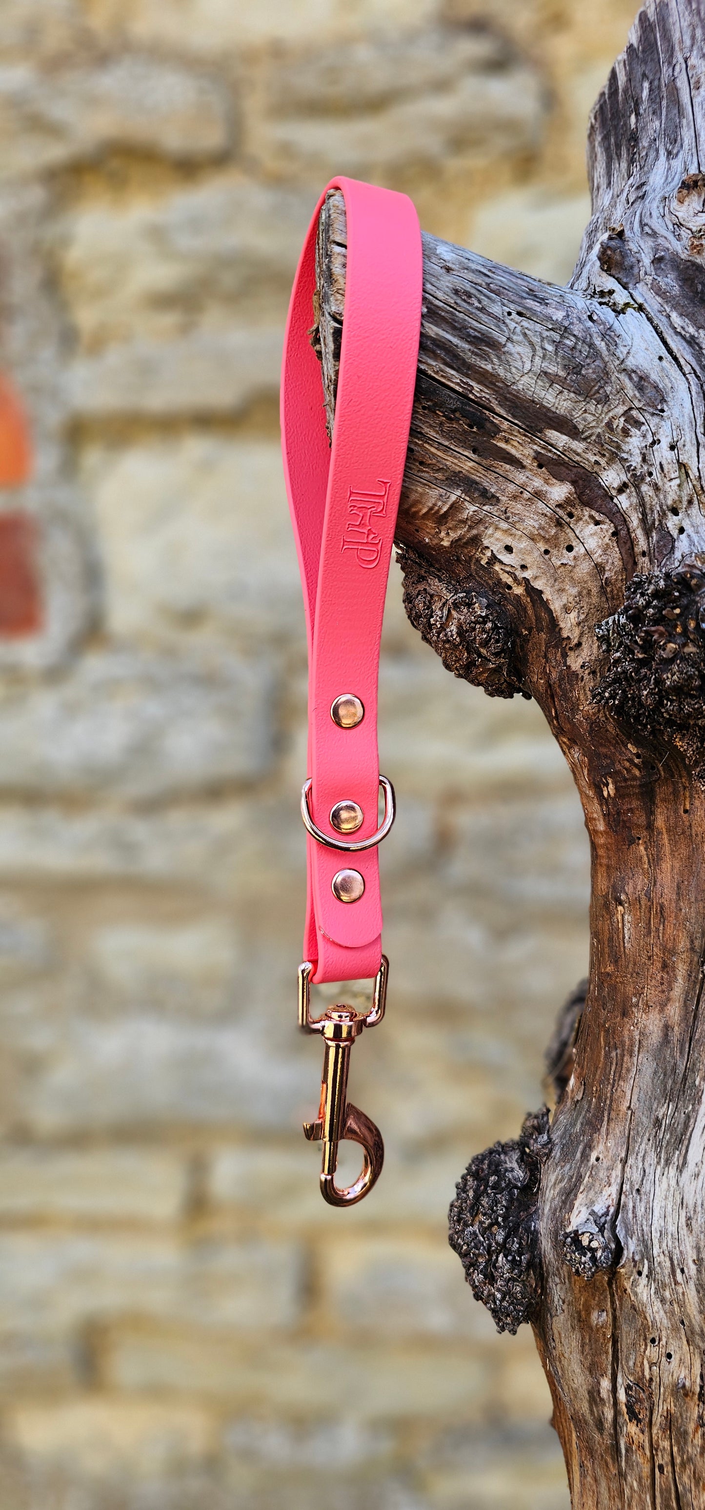 Coral - Waterproof BioThane® Short Dog Control Lead / Dog Traffic Handle