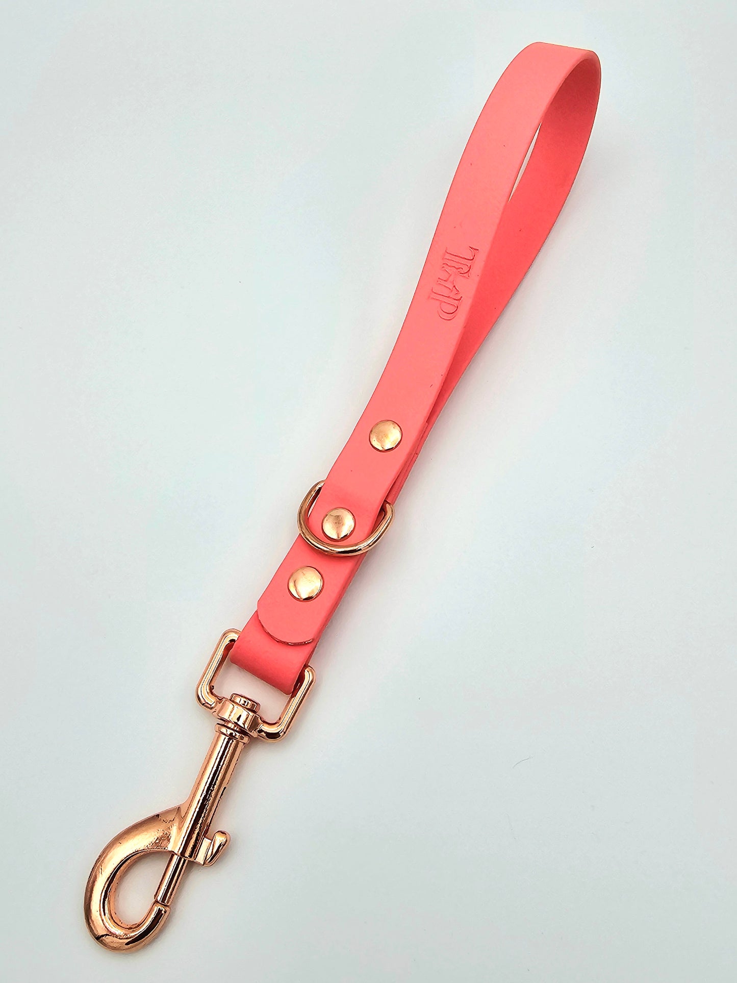 Coral - Waterproof BioThane® Short Dog Control Lead / Dog Traffic Handle