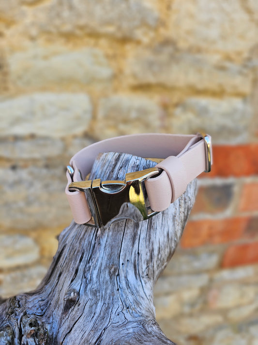 Powder Pearl - Everlast Waterproof BioThane© Quick-Release Buckle Dog Collar