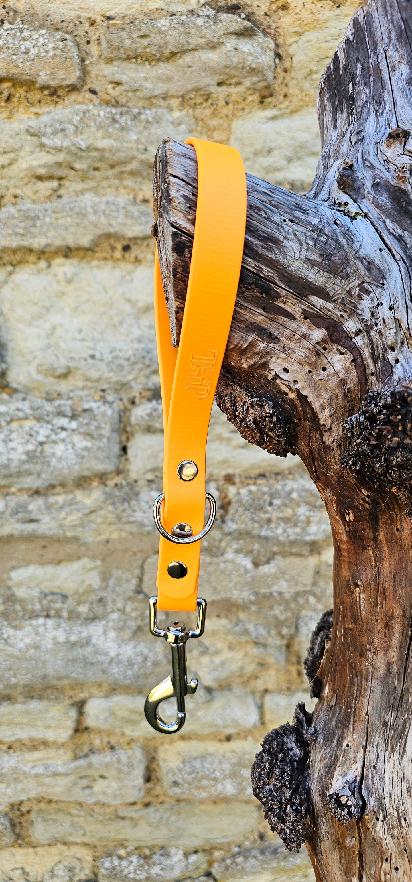Orange - Waterproof BioThane® Dog Traffic Leash / Dog Traffic Handle
