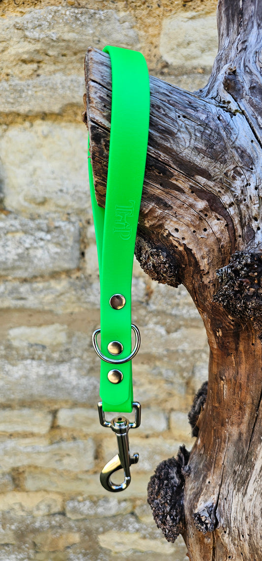 Neon Green - Waterproof BioThane® Dog Traffic Leash / Dog Traffic Handle