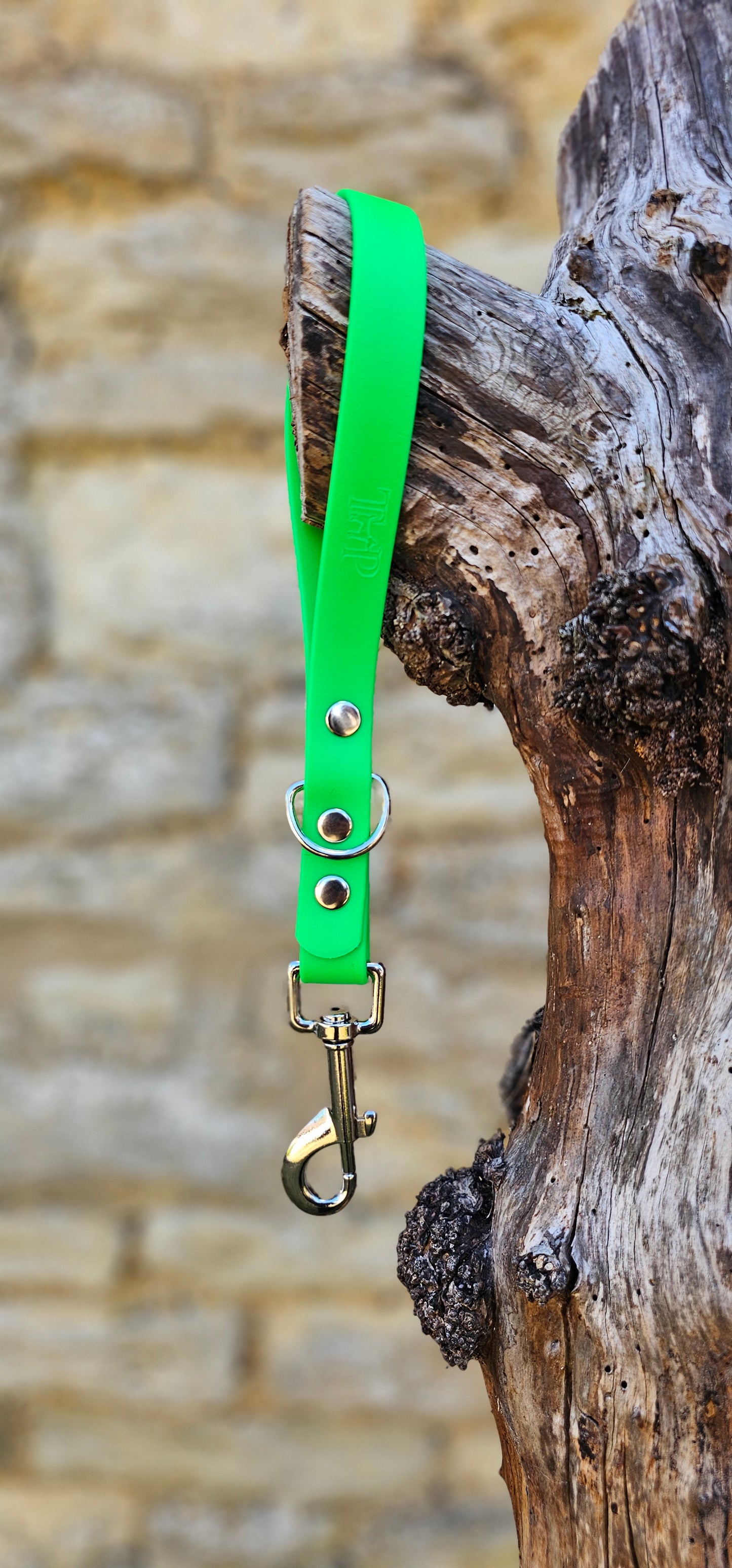 Neon Green - Waterproof BioThane® Dog Traffic Leash / Dog Traffic Handle