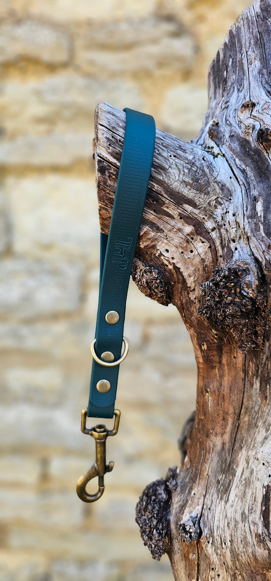 Dark Green - Waterproof BioThane® Dog Traffic Leash / Dog Traffic Handle