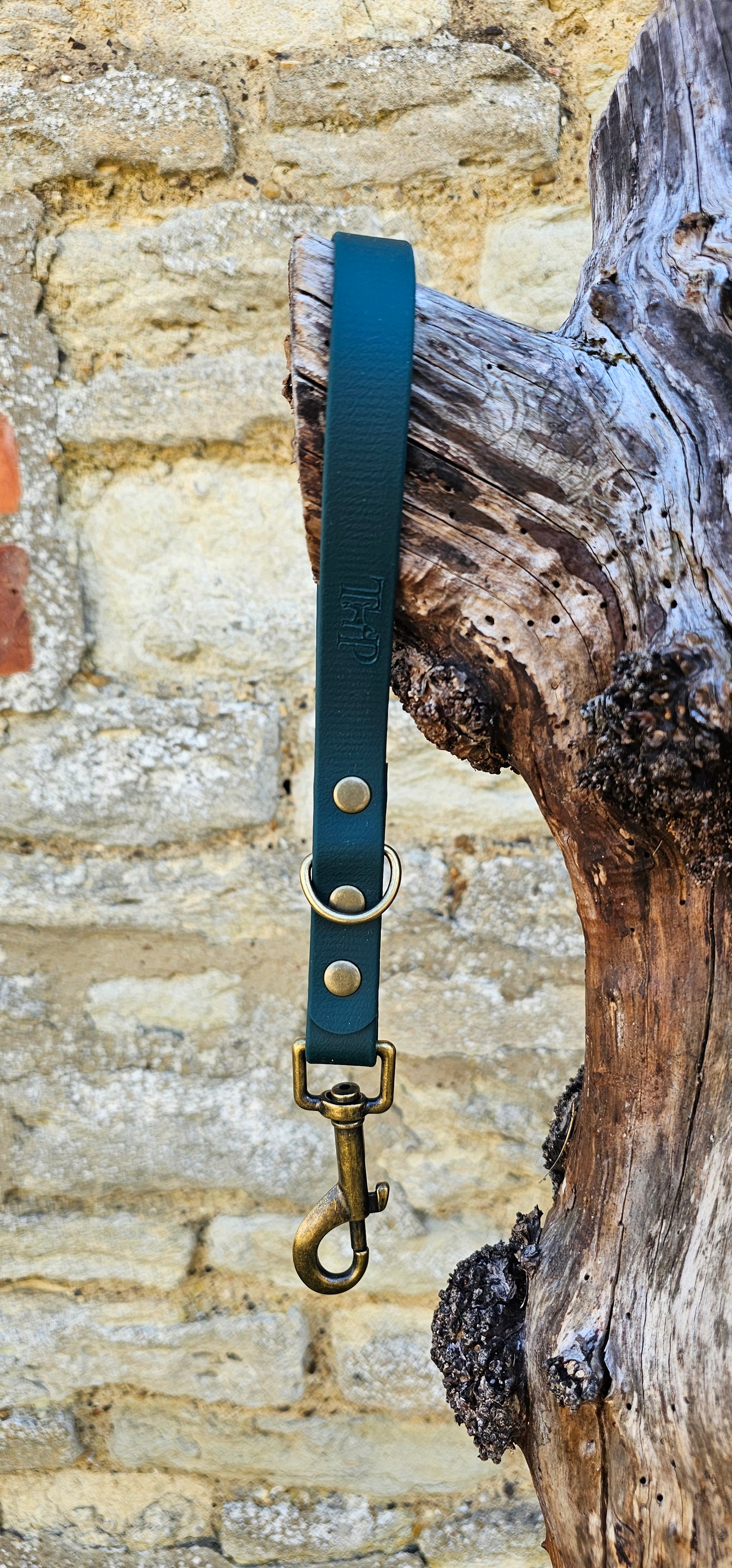 Dark Green - Waterproof BioThane® Dog Traffic Leash / Dog Traffic Handle