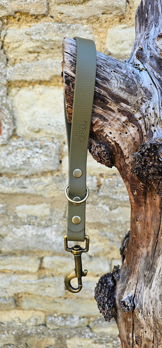 Olive - Waterproof BioThane® Dog Traffic Leash / Dog Traffic Handle