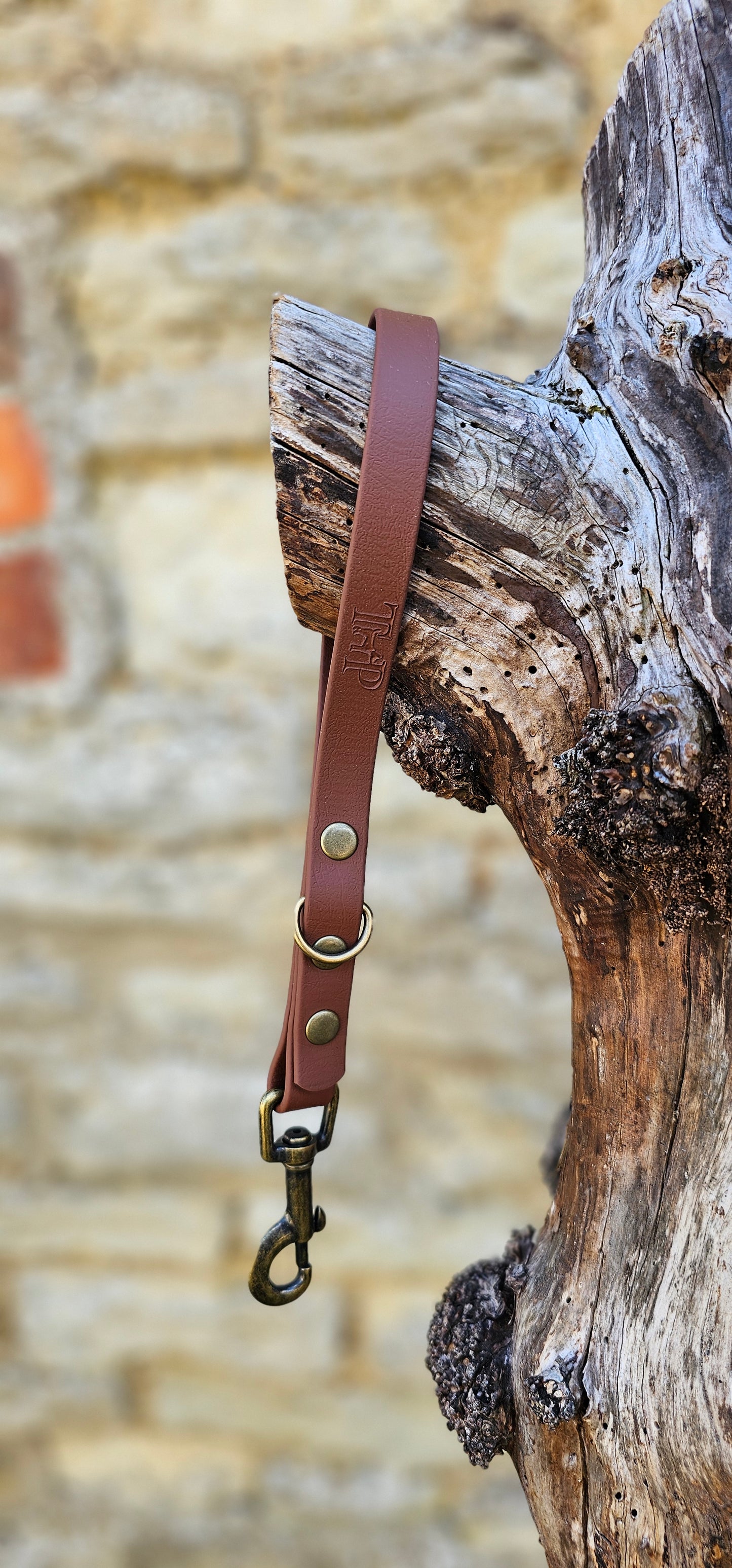 Brown - Waterproof BioThane® Dog Traffic Leash / Dog Traffic Handle