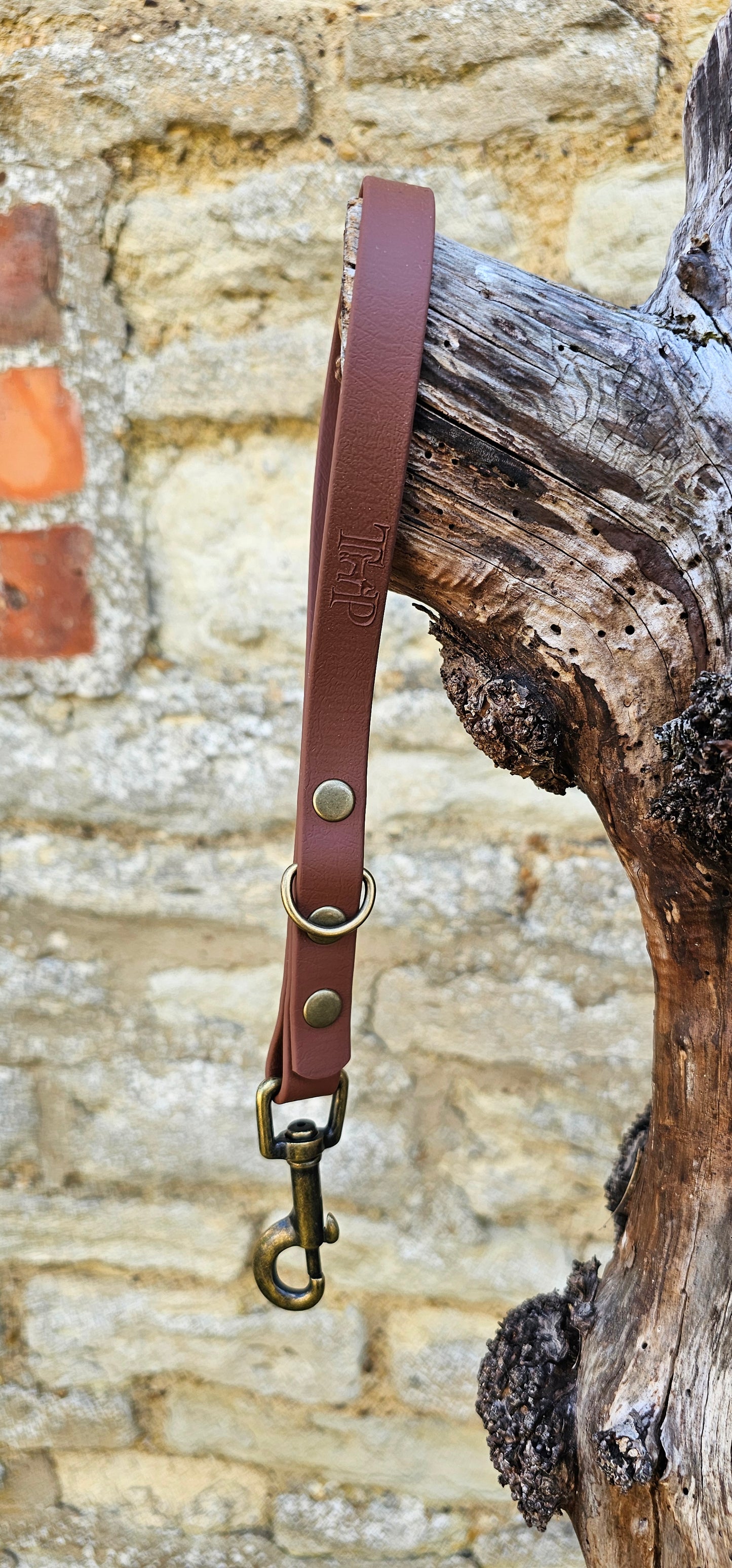 Brown - Waterproof BioThane® Dog Traffic Leash / Dog Traffic Handle