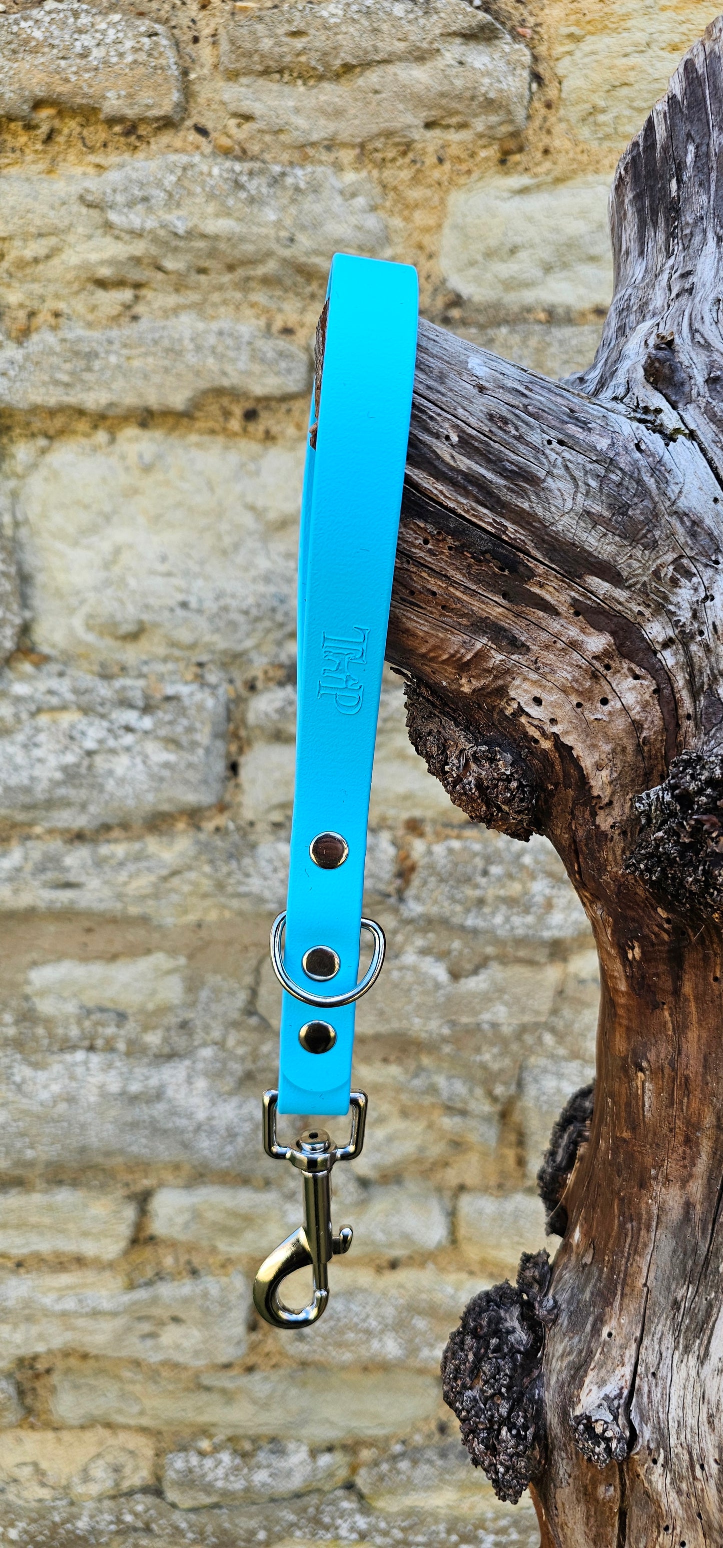 Neon Blue - Waterproof BioThane® Dog Traffic Leash / Dog Traffic Handle