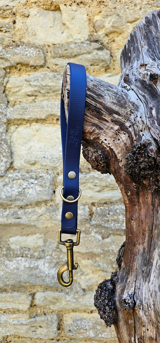 Navy - Waterproof BioThane® Dog Traffic Leash / Dog Traffic Handle
