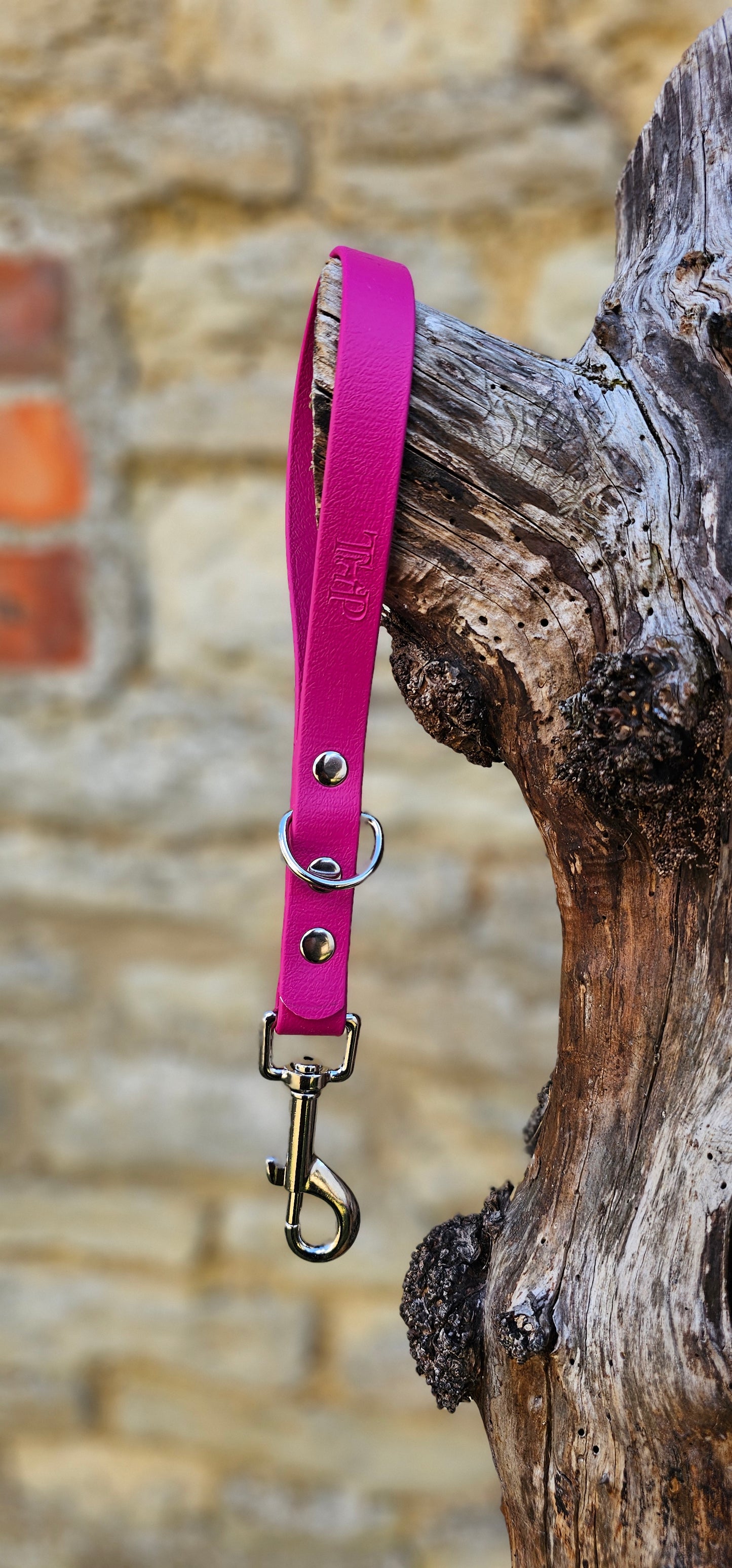 Magenta - Waterproof BioThane® Dog Traffic Leash / Dog Traffic Handle