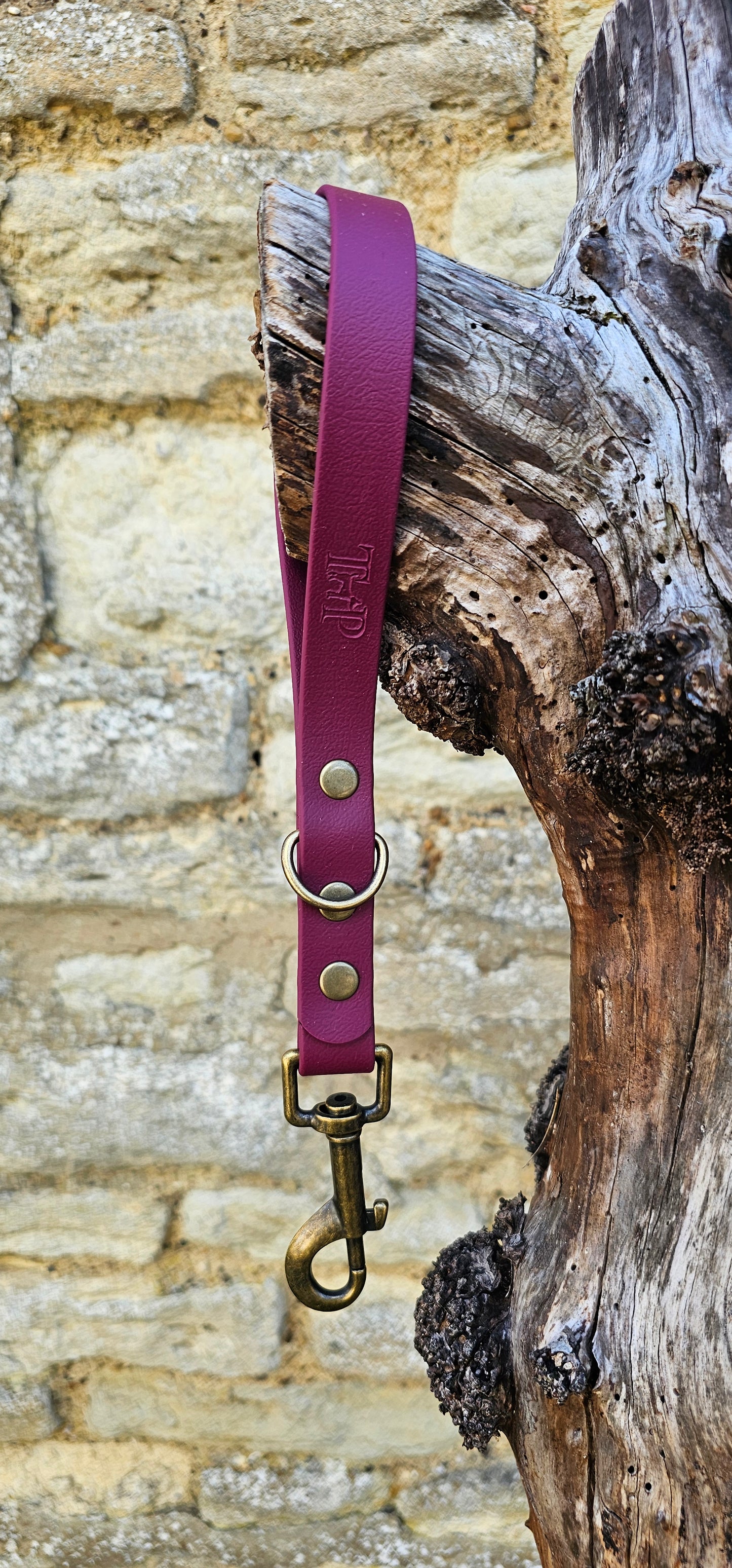 Burgundy - Waterproof BioThane® Dog Traffic Leash / Dog Traffic Handle