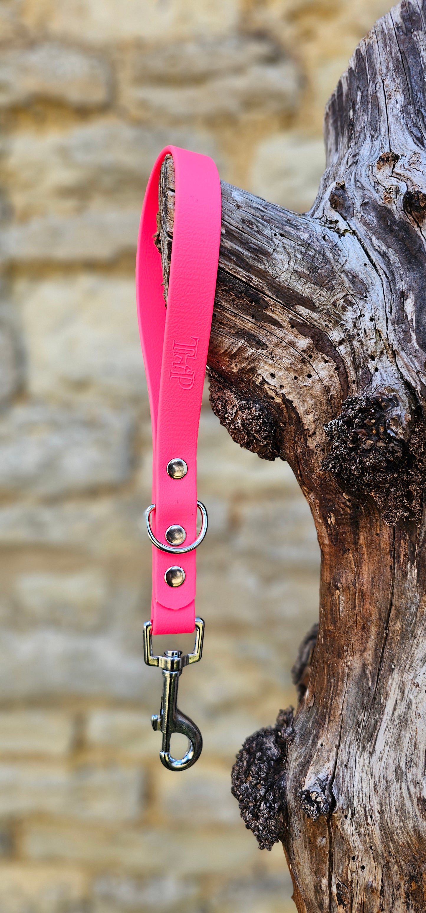 Neon Pink - Waterproof BioThane® Dog Traffic Leash / Dog Traffic Handle