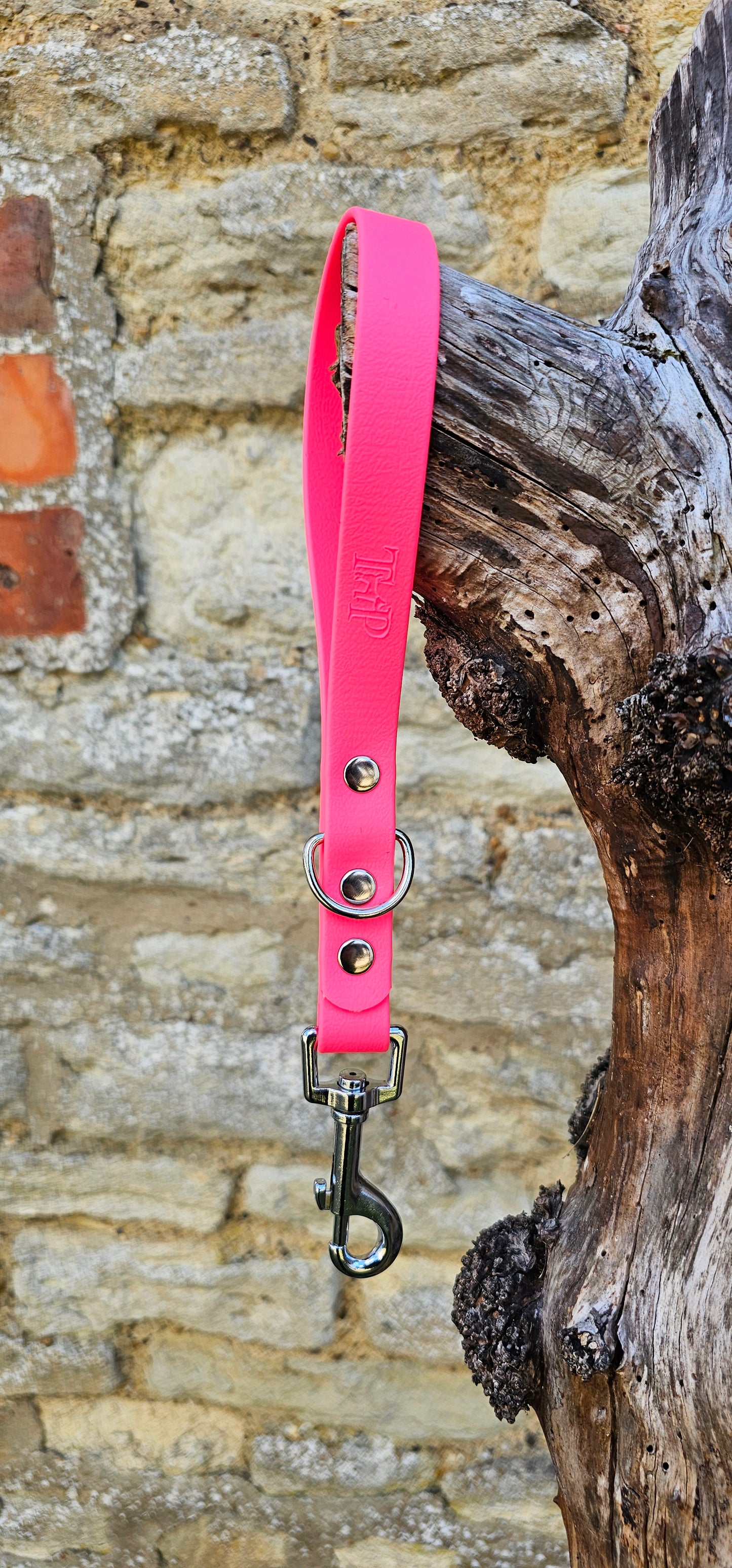 Neon Pink - Waterproof BioThane® Dog Traffic Leash / Dog Traffic Handle