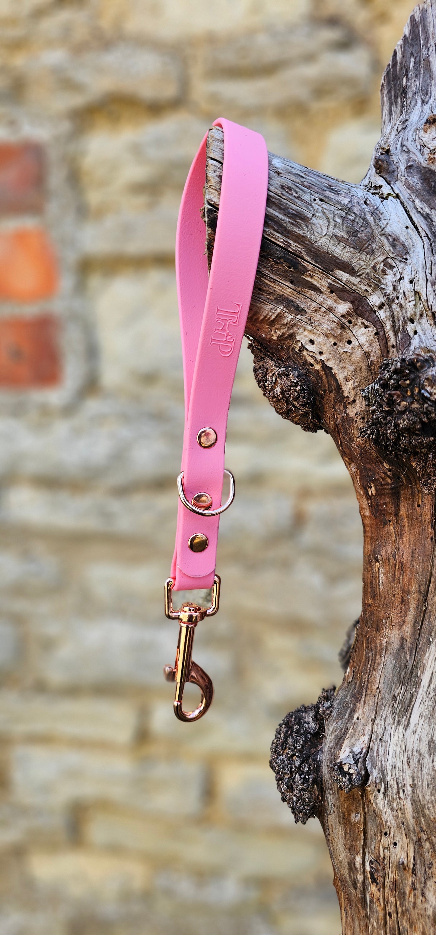 Baby Pink - Waterproof BioThane® Dog Traffic Leash / Dog Traffic Handle