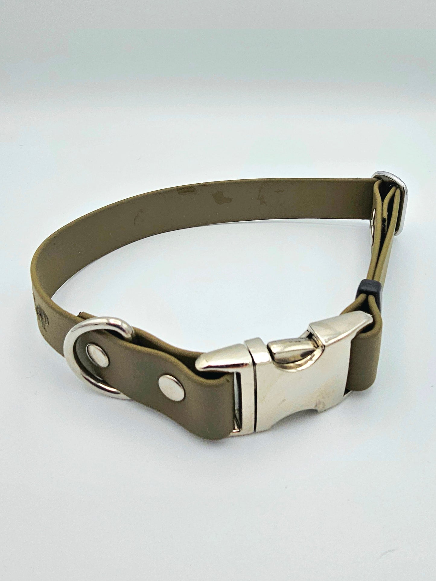 Olive - Everlast Waterproof BioThane© Quick-Release Buckle Dog Collar