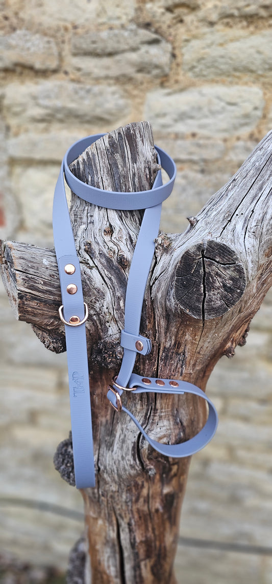 Grey - Waterproof BioThane® Dog Slip Lead