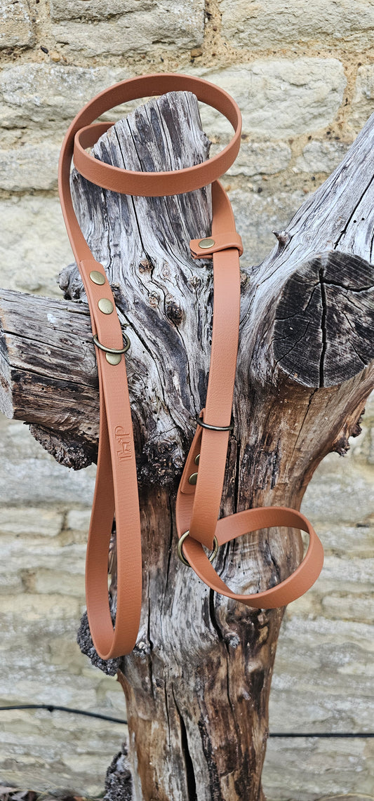 Tan - Waterproof BioThane© Figure8 Dog Lead