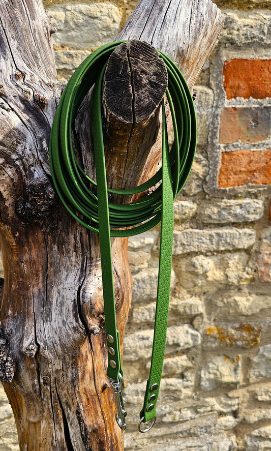 Olive - Classic Waterproof Webbing Dog Long Line Lead