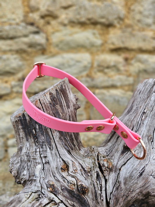 Baby Pink Waterproof BioThane® safe-stop Slip Collar