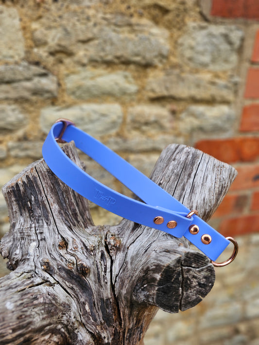 Periwinkle Waterproof BioThane® safe-stop Slip Collar