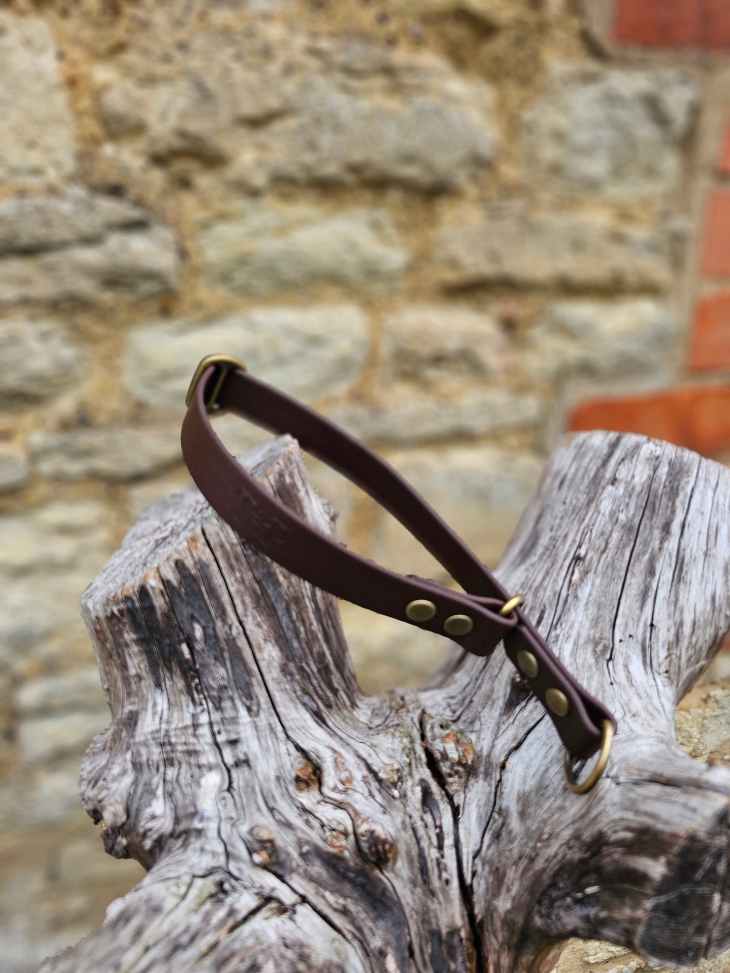 Dark Brown Waterproof BioThane® safe-stop Slip Collar