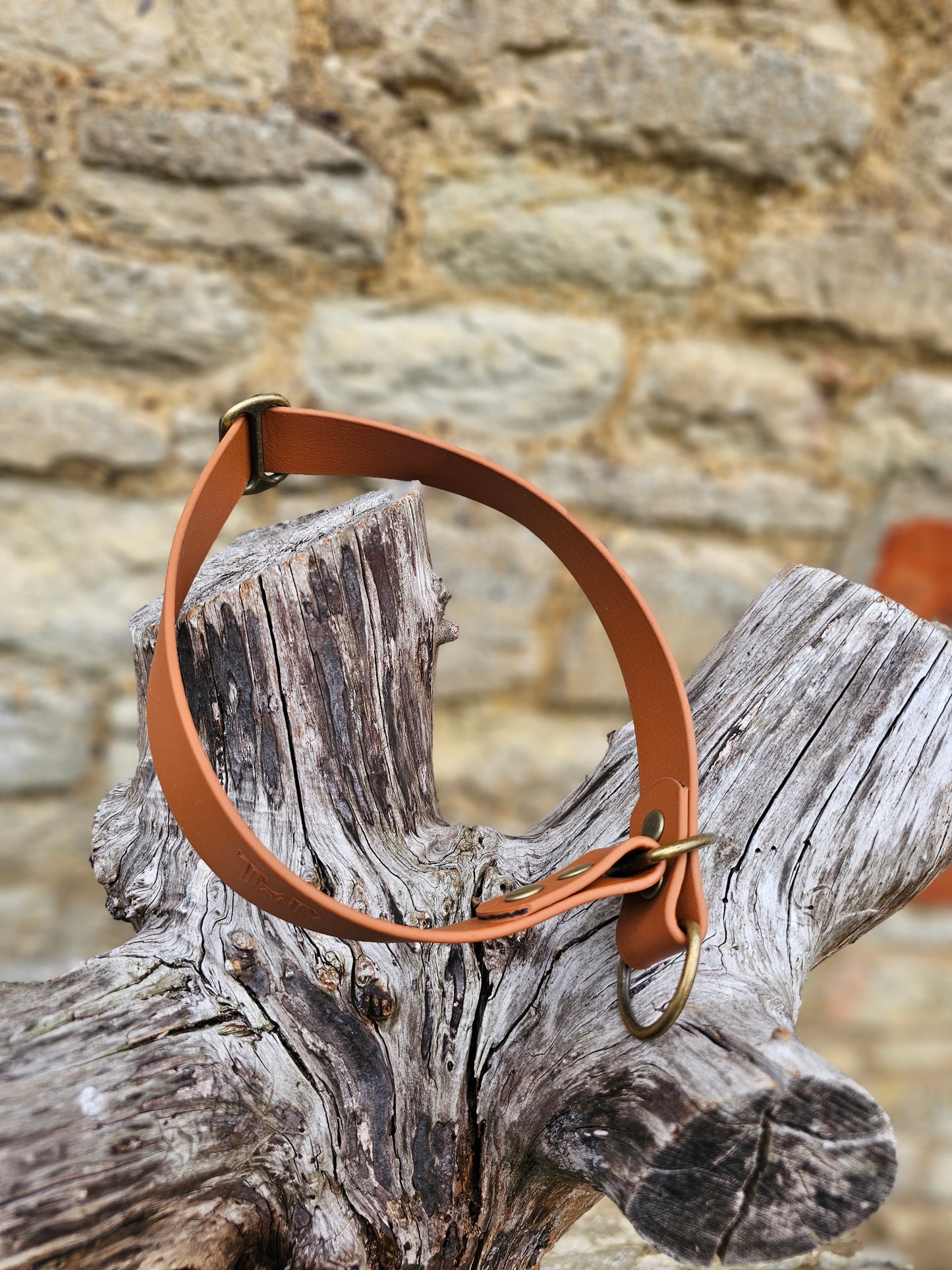 Tan - Waterproof BioThane® safe-stop Slip Collar