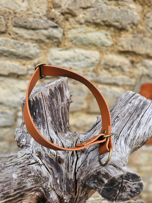 Tan - Waterproof BioThane® safe-stop Slip Collar