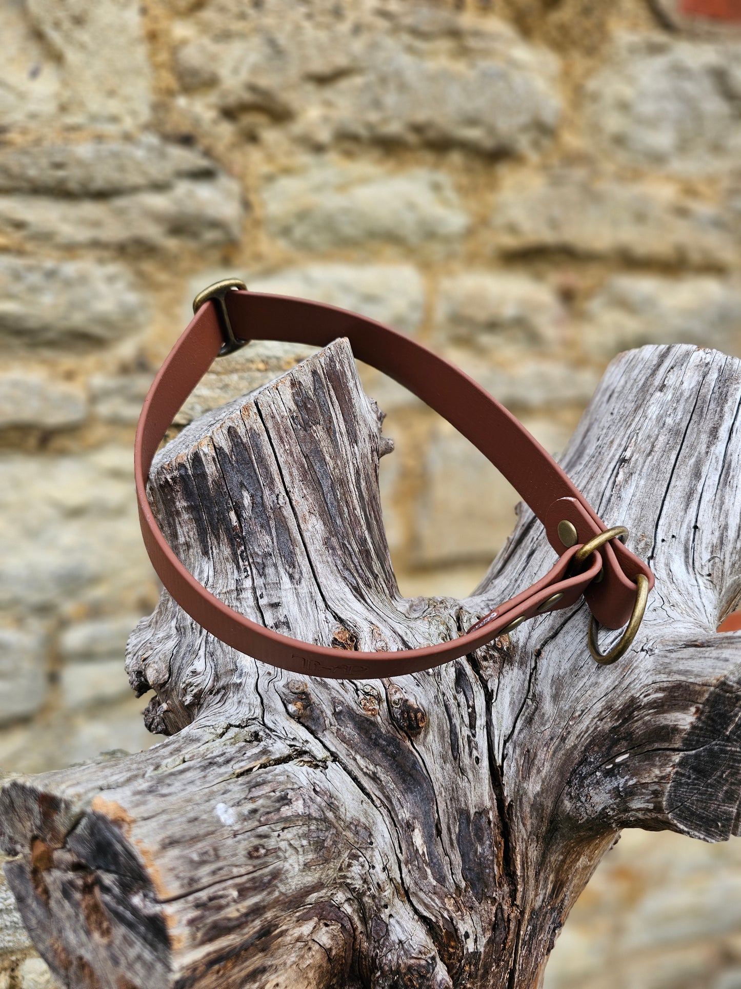 Brown Waterproof BioThane® safe-stop Slip Collar