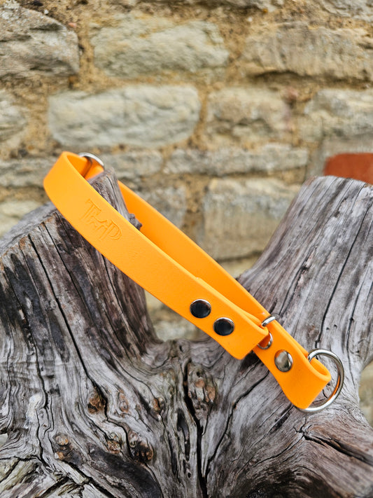 Orange Waterproof BioThane® safe-stop Slip Collar