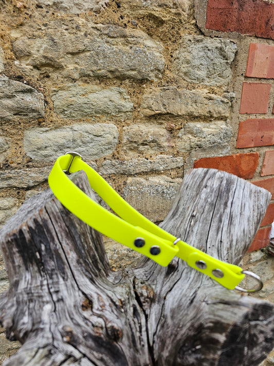 Neon Yellow Waterproof BioThane® safe-stop Slip Collar