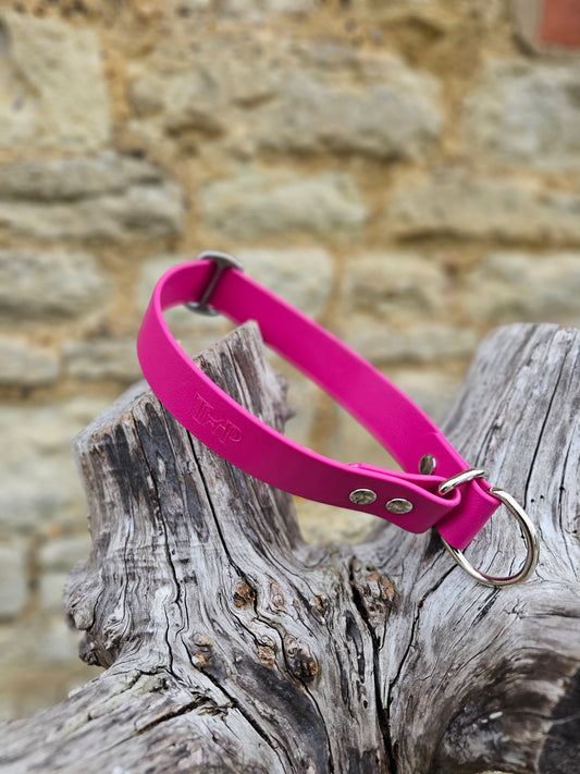Magenta Waterproof BioThane® safe-stop Slip Collar