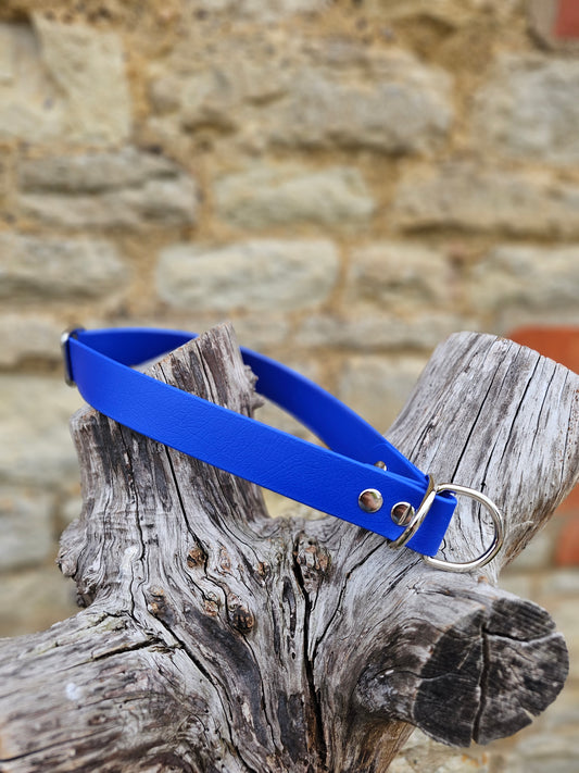 Royal Blue Waterproof BioThane® safe-stop Slip Collar