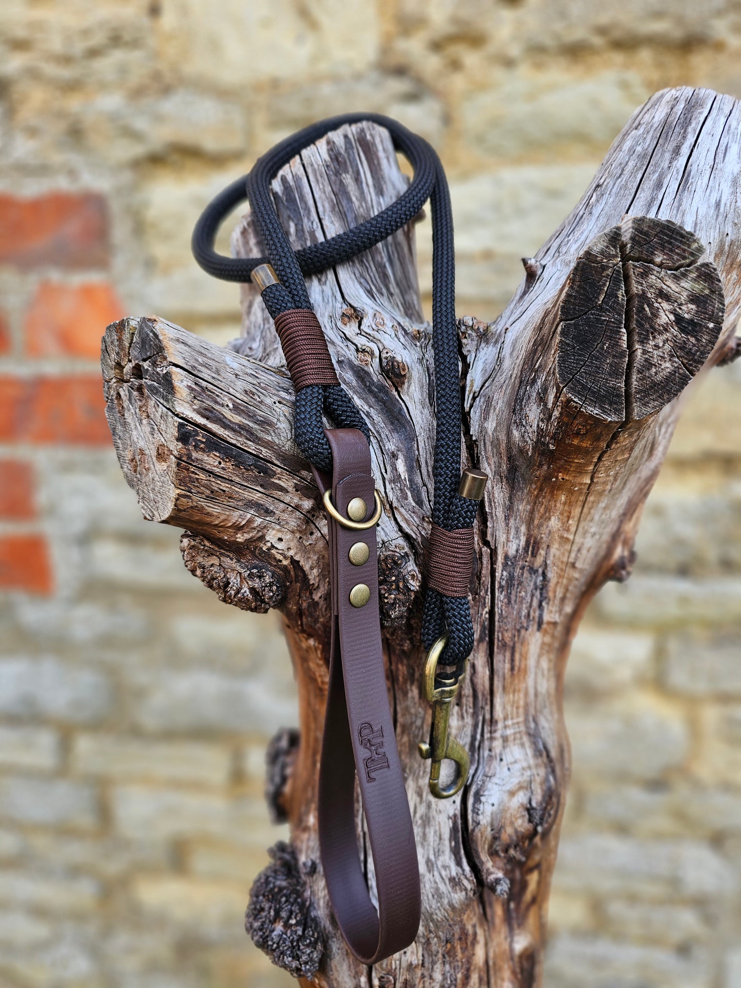 Black & Dark Brown - Classic Rope Dog Lead