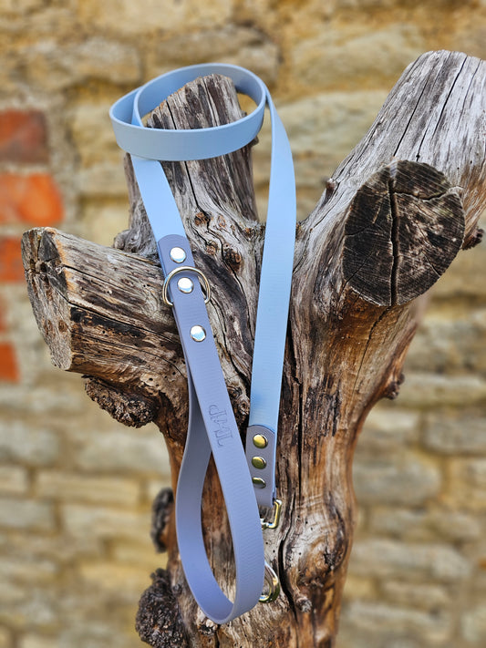 Baby Blue & Grey - Waterproof BioThane© Dog Lead