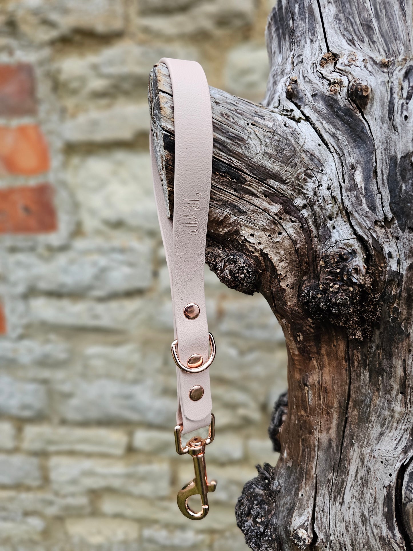 Powder Pearl -  Waterproof BioThane® Short Dog Control Lead / Dog Traffic Handle