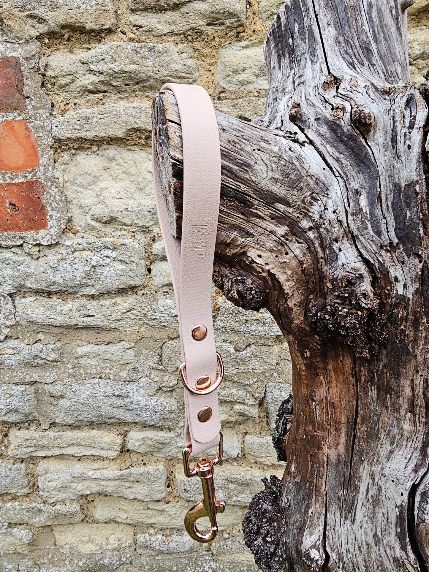 Powder Pearl -  Waterproof BioThane® Short Dog Control Lead / Dog Traffic Handle
