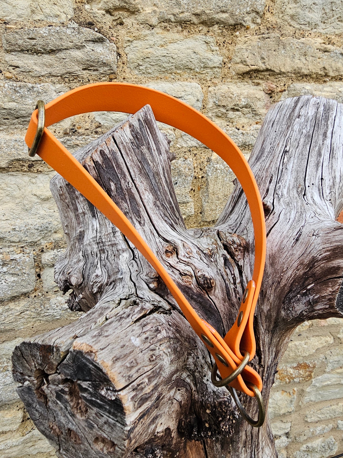 Burnt Orange Waterproof BioThane® safe-stop Slip Collar