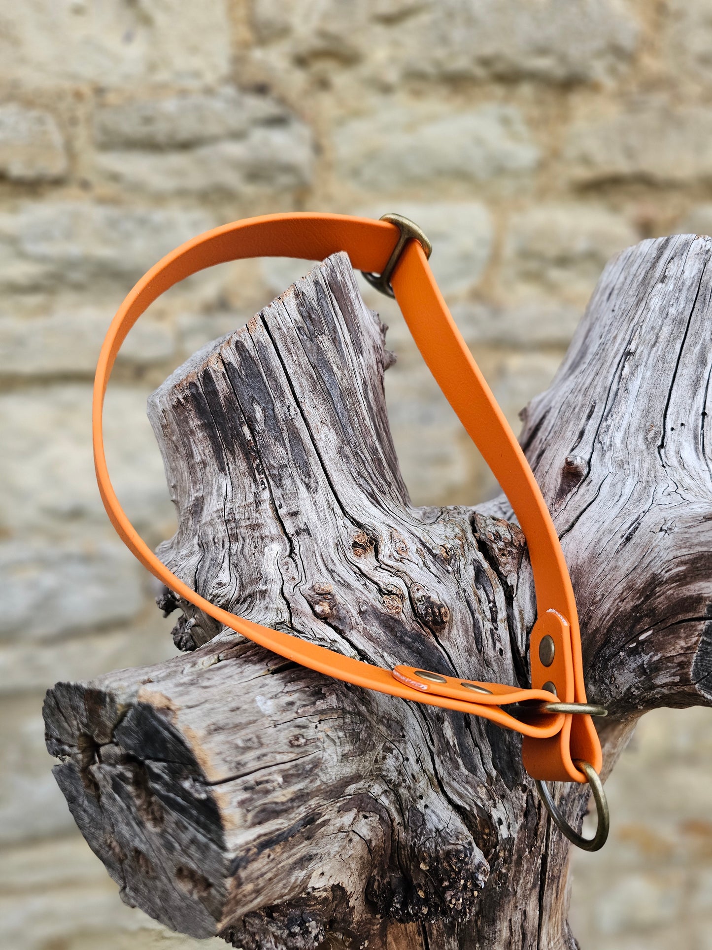 Burnt Orange Waterproof BioThane® safe-stop Slip Collar