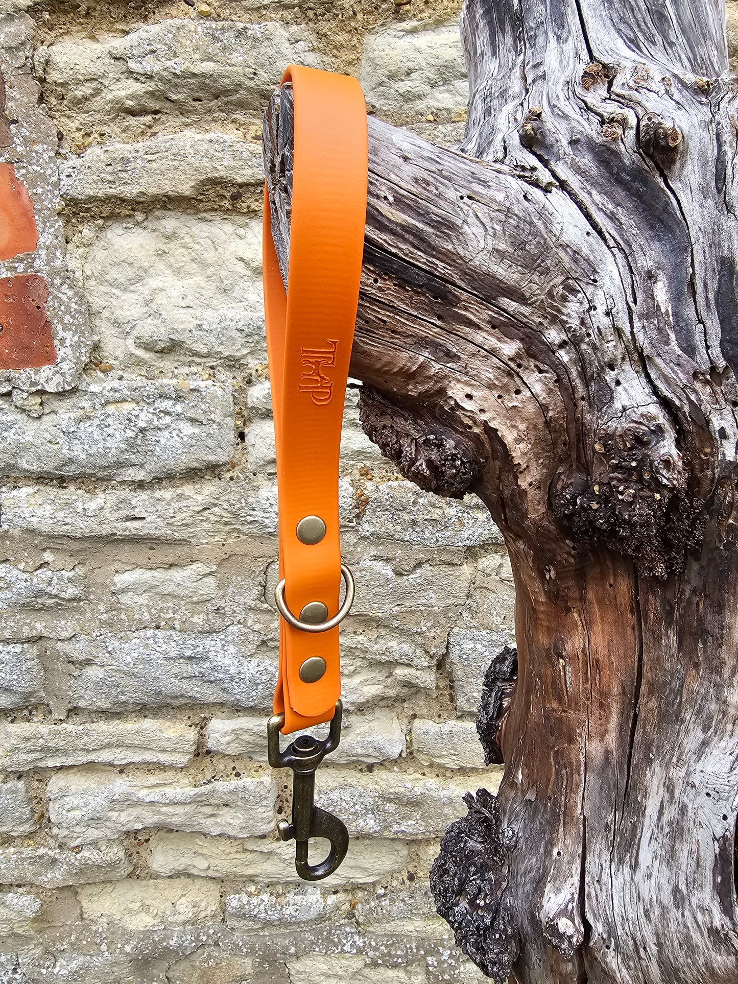 Burnt Orange - Waterproof BioThane® Dog Traffic Leash / Dog Traffic Handle