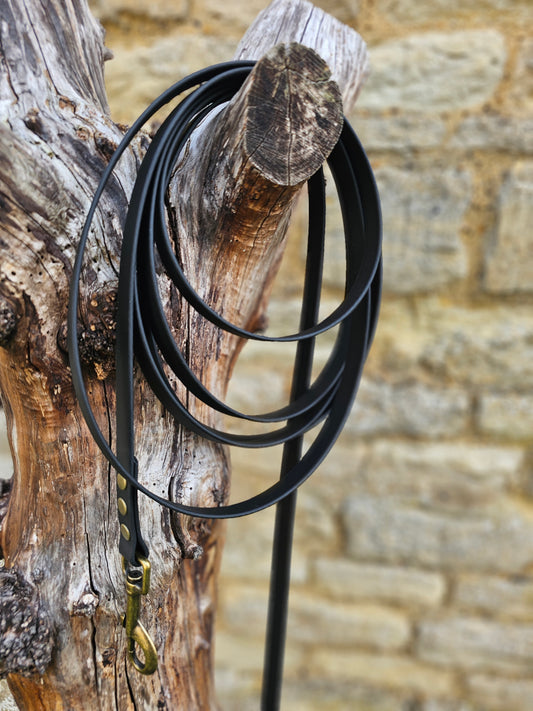 Black - Waterproof BioThane© Dog Long Line Lead